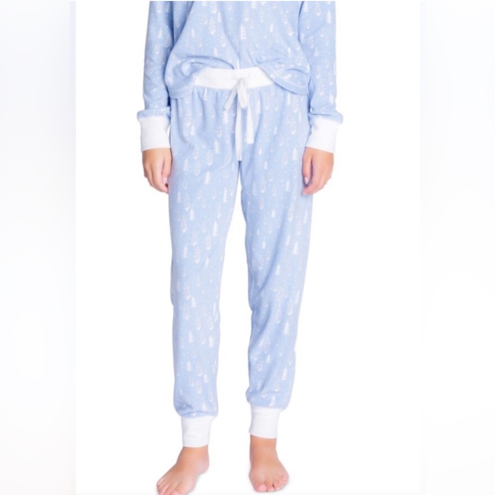 Insomniax Women's Pull-On Jersey Jogger Lounge Pajama Pants Sky Blue Size Small